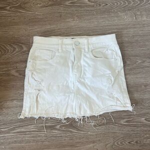 White Denim Skirt